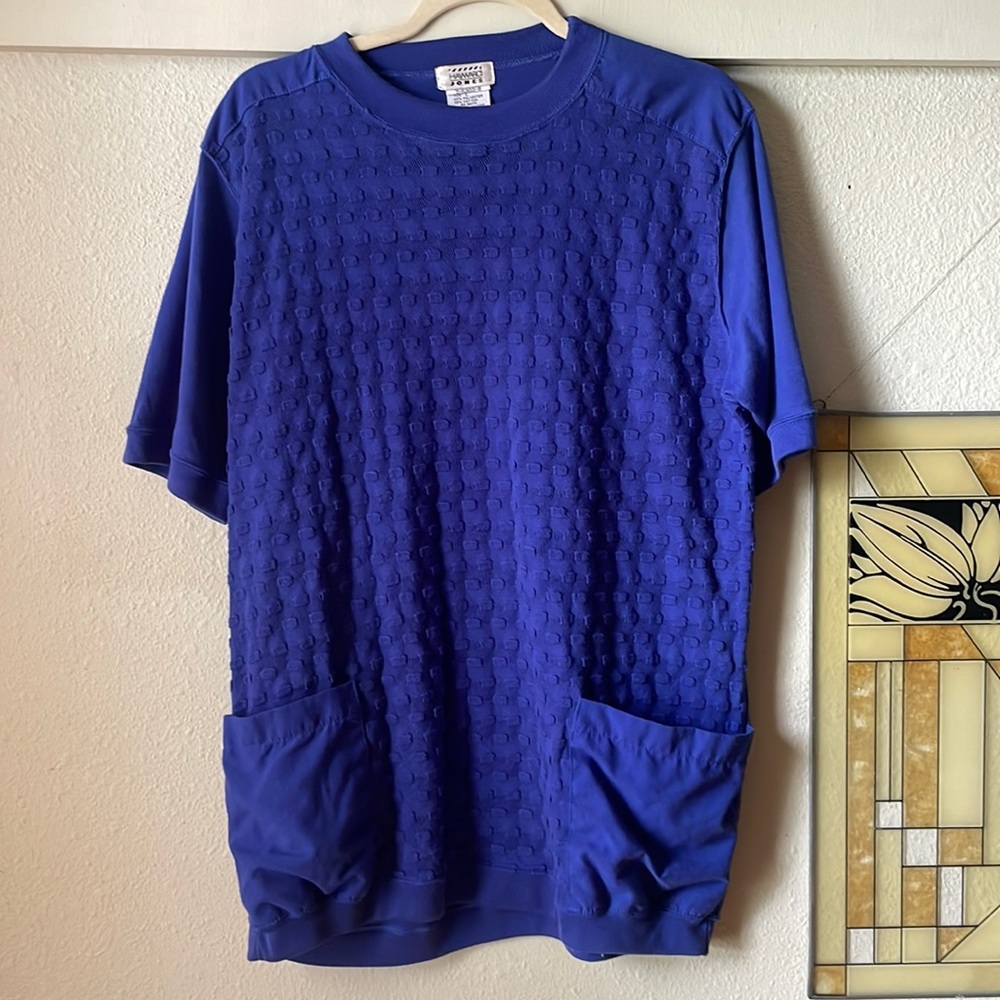 Women’s Vintage short sleeve pullover 80’s top with pockets by Hayward Jones